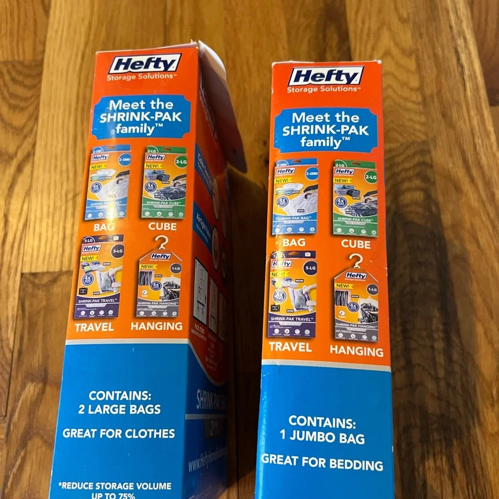 Hefty Shrink-Pak Bags 2-LG and 1-Jumbo